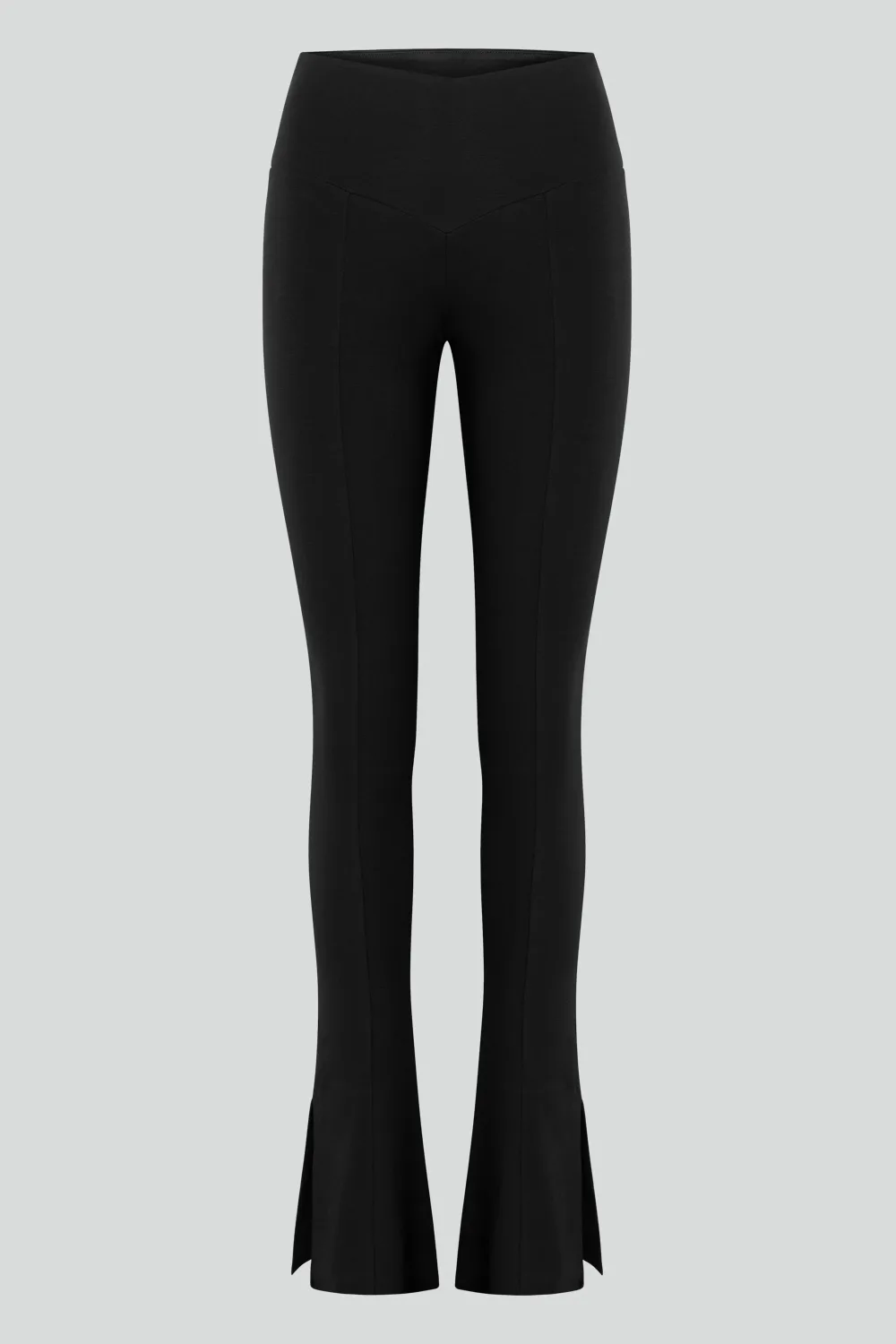 Legginsy z szeroką nogawką czarne