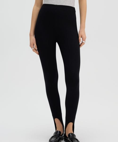 Legginsy z zapiętką czarne